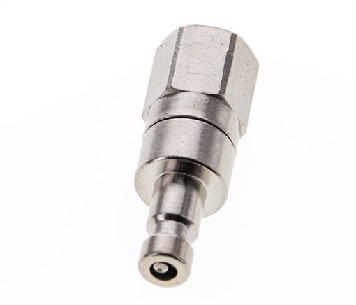 Nickel-plated Brass DN 2.7 (Micro) Air Coupling Plug M5 Female Double Shut-Off