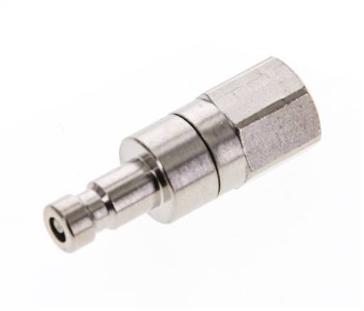 Nickel-plated Brass DN 2.7 (Micro) Air Coupling Plug M5 Female Double Shut-Off