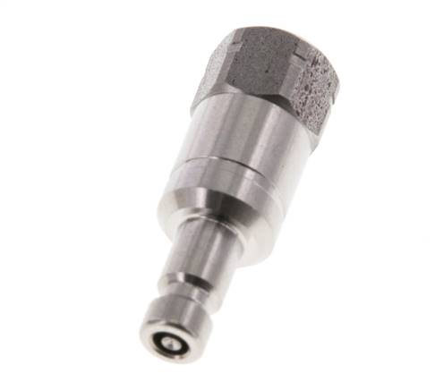 Edelstahl 316L DN 2,7 (Micro) Luftkupplungsstopfen G 1/8 Zoll Innengewinde Doppelabsperrung