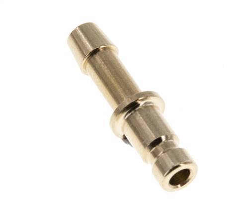 Brass DN 2.7 (Micro) Air Coupling Plug 4 mm Hose Pillar [10 Pieces]