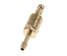 Brass DN 2.7 (Micro) Air Coupling Plug 3 mm Hose Pillar Double Shut-Off