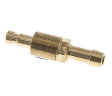 Brass DN 2.7 (Micro) Air Coupling Plug 5 mm Hose Pillar Double Shut-Off