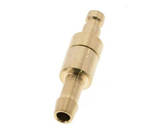 Messing DN 2,7 (Micro) Luftkupplungsstecker 5 mm Schlauchsäule Doppelabsperrung