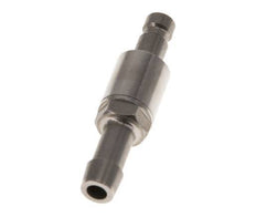 Nickel-plated Brass DN 2.7 (Micro) Air Coupling Plug 5 mm Hose Pillar Double Shut-Off FKM