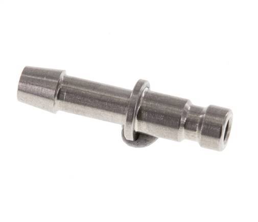 Stainless steel DN 2.7 (Micro) Air Coupling Plug 4 mm Hose Pillar