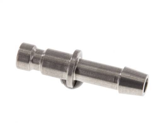 Stainless steel DN 2.7 (Micro) Air Coupling Plug 4 mm Hose Pillar