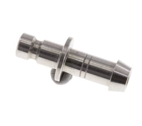 Stainless steel DN 2.7 (Micro) Air Coupling Plug 5 mm Hose Pillar