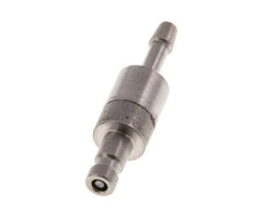 Stainless steel DN 2.7 (Micro) Air Coupling Plug 3 mm Hose Pillar Double Shut-Off