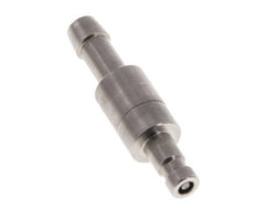 Stainless steel DN 2.7 (Micro) Air Coupling Plug 5 mm Hose Pillar Double Shut-Off