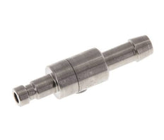 Stainless steel DN 2.7 (Micro) Air Coupling Plug 5 mm Hose Pillar Double Shut-Off