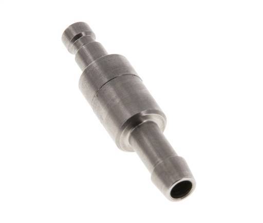 Stainless steel DN 2.7 (Micro) Air Coupling Plug 5 mm Hose Pillar Double Shut-Off