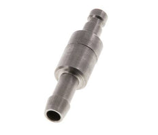 Stainless steel DN 2.7 (Micro) Air Coupling Plug 5 mm Hose Pillar Double Shut-Off