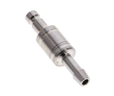 Stainless Steel 316L DN 2.7 (Micro) Air Coupling Plug 4 mm Hose Pillar Double Shut-Off
