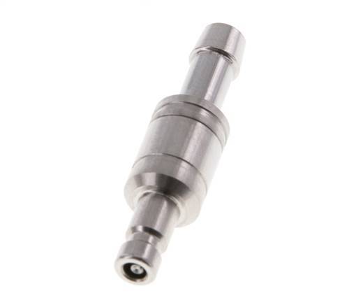 Stainless Steel 316L DN 2.7 (Micro) Air Coupling Plug 5 mm Hose Pillar Double Shut-Off