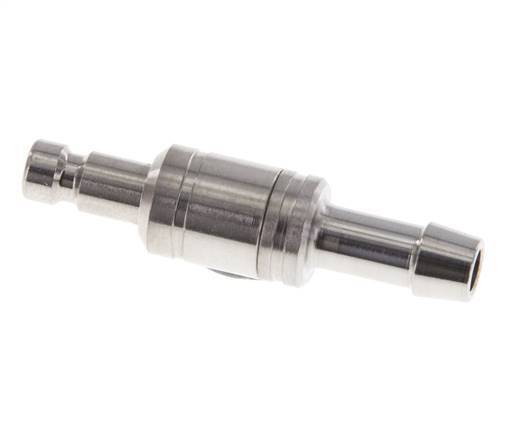 Stainless Steel 316L DN 2.7 (Micro) Air Coupling Plug 5 mm Hose Pillar Double Shut-Off