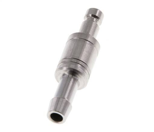 Stainless Steel 316L DN 2.7 (Micro) Air Coupling Plug 5 mm Hose Pillar Double Shut-Off