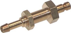 Messing DN 2,7 (Micro) Luftkupplung Stecker 3 mm Schlauch Säule Bulkhead Double Shut-Off