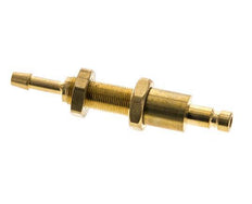 Brass DN 2.7 (Micro) Air Coupling Plug 3 mm Hose Pillar Bulkhead Double Shut-Off