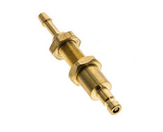 Brass DN 2.7 (Micro) Air Coupling Plug 3 mm Hose Pillar Bulkhead Double Shut-Off