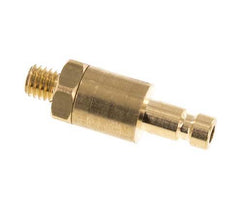 Brass DN 2.7 (Micro) Air Coupling Plug M5 Male Double Shut-Off