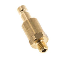 Brass DN 2.7 (Micro) Air Coupling Plug M5 Male Double Shut-Off