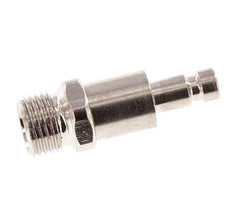 Nickel-plated Brass DN 2.7 (Micro) Air Coupling Plug G 1/8 inch Male Double Shut-Off