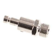 Nickel-plated Brass DN 2.7 (Micro) Air Coupling Plug G 1/8 inch Male Double Shut-Off