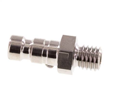 Stainless Steel 316L DN 2.7 (Micro) Air Coupling Plug M5 Male