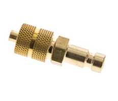 Brass DN 2.7 (Micro) Air Coupling Plug 3x4.3 mm Union Nut [2 Pieces]