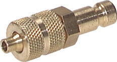Brass DN 2.7 (Micro) Air Coupling Plug 4x6 mm Union Nut [2 Pieces]
