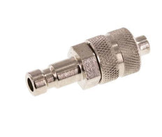 Nickel-plated Brass DN 2.7 (Micro) Air Coupling Plug 4x6 mm Union Nut [2 Pieces]