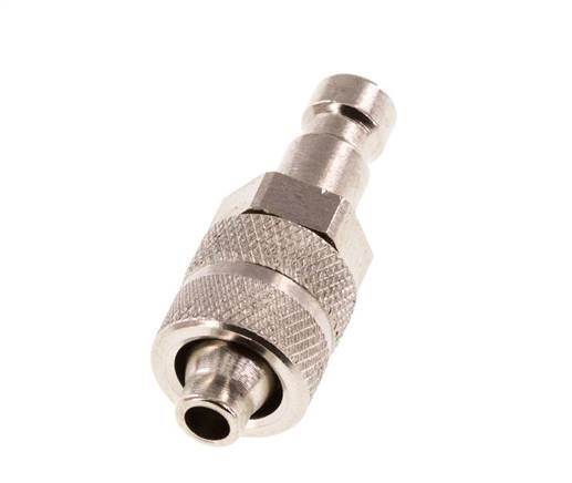Nickel-plated Brass DN 2.7 (Micro) Air Coupling Plug 4x6 mm Union Nut [2 Pieces]