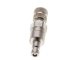 Nickel-plated Brass DN 2.7 (Micro) Air Coupling Plug 3x4.3 mm Union Nut Double Shut-Off