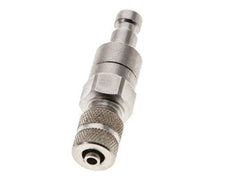 Nickel-plated Brass DN 2.7 (Micro) Air Coupling Plug 3x4.3 mm Union Nut Double Shut-Off