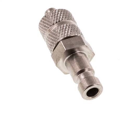 Stainless steel DN 2.7 (Micro) Air Coupling Plug 3x4.3 mm Union Nut