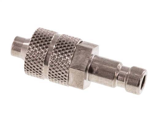Stainless steel DN 2.7 (Micro) Air Coupling Plug 4x6 mm Union Nut