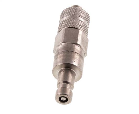 Edelstahl DN 2,7 (Micro) Luftkupplungsstopfen 4x6 mm Überwurfmutter Doppelabsperrung