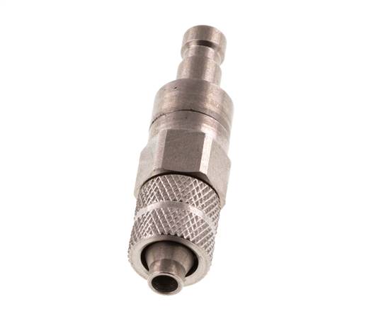 Edelstahl DN 2,7 (Micro) Luftkupplungsstopfen 4x6 mm Überwurfmutter Doppelabsperrung