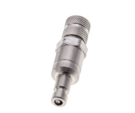 Stainless Steel 316L DN 2.7 (Micro) Air Coupling Plug 3x4.3 mm Union Nut Double Shut-Off