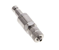 Stainless Steel 316L DN 2.7 (Micro) Air Coupling Plug 3x4.3 mm Union Nut Double Shut-Off