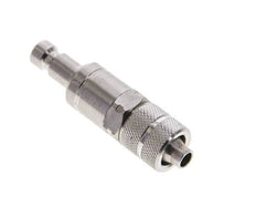 Stainless Steel 316L DN 2.7 (Micro) Air Coupling Plug 4x6 mm Union Nut Double Shut-Off