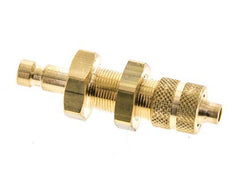 Brass DN 2.7 (Micro) Air Coupling Plug 4x6 mm Union Nut Bulkhead