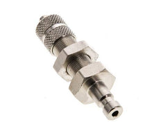 Nickel-plated Brass DN 2.7 (Micro) Air Coupling Plug 3x4.3 mm Union Nut Bulkhead