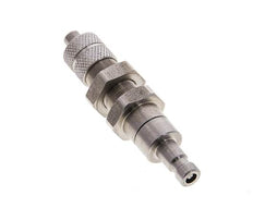 Edelstahl DN 2,7 (Micro) Luftkupplung Stopfen 4x6 mm Überwurfmutter Bulkhead Doppelabsperrung