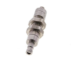 Edelstahl DN 2,7 (Micro) Luftkupplung Stopfen 4x6 mm Überwurfmutter Bulkhead Doppelabsperrung
