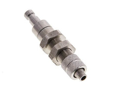 Edelstahl DN 2,7 (Micro) Luftkupplung Stopfen 4x6 mm Überwurfmutter Bulkhead Doppelabsperrung
