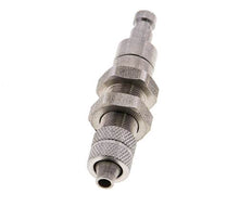 Edelstahl DN 2,7 (Micro) Luftkupplung Stopfen 4x6 mm Überwurfmutter Bulkhead Doppelabsperrung