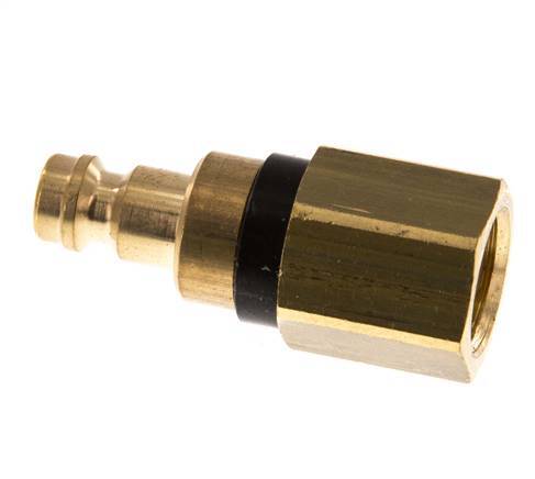 Brass DN 5 Black Air Coupling Plug G 1/4 inch Female