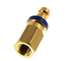 Brass DN 5 Blue Air Coupling Plug G 1/8 inch Female Double Shut-Off