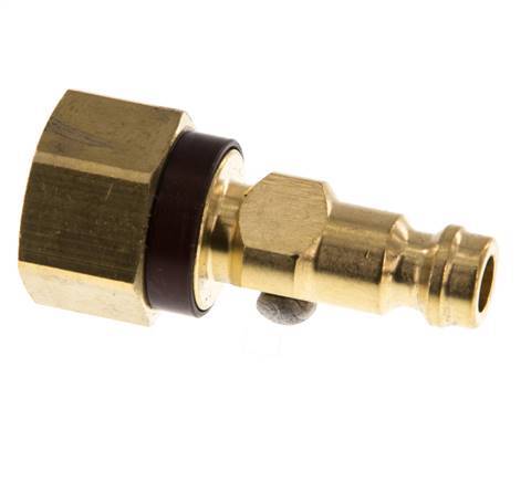 Brass DN 5 Brown-Coded Air Coupling Plug G 1/4 inch Female